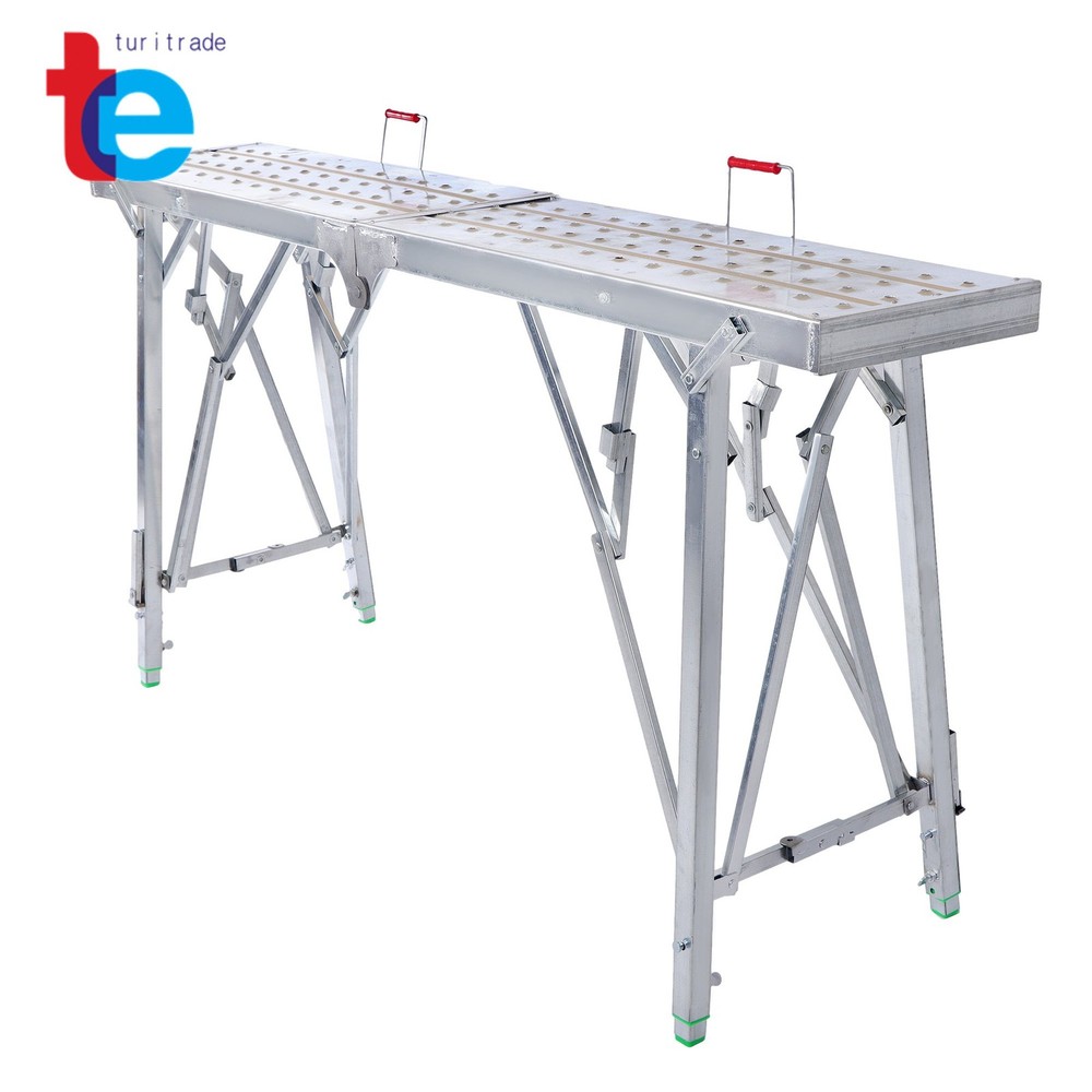 1.6m Adjustable Folding Ladder - Multi-Purpose Scaffold & Work Platform