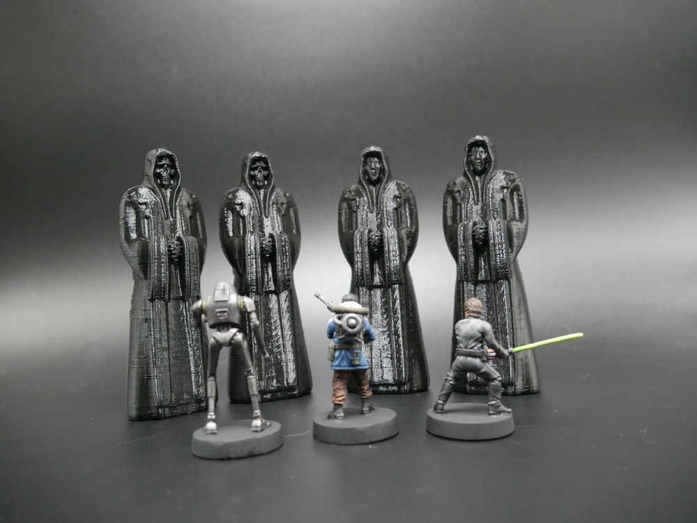 Tabletop Terrain Crypt Dark Priest Statues four total