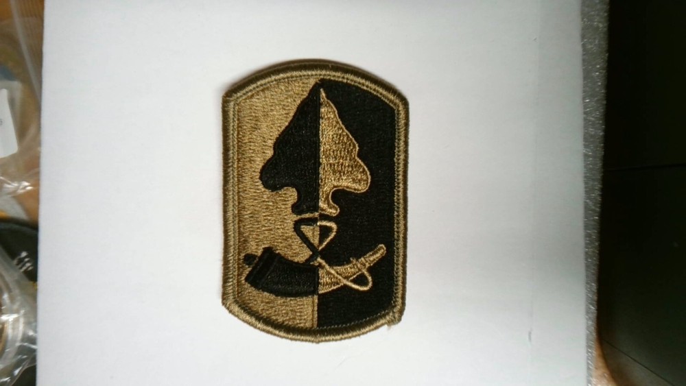 MILITARY PATCH HOOK & LOOP OCP MULTICAM US ARMY 187TH INFANTRY BRIGADE