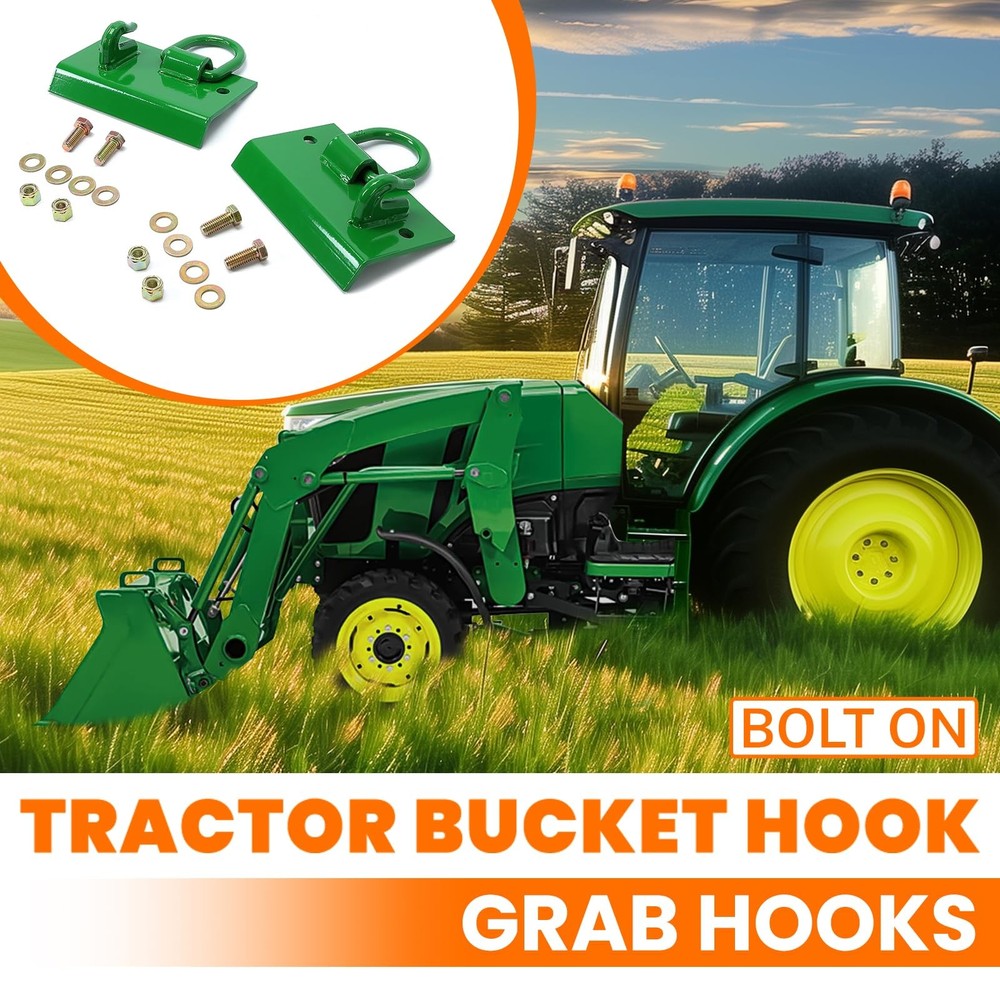 Tractor Bucket Hook Grab Hooks Compatible with John Deere Compact Tractor 102...