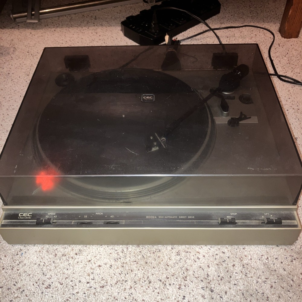 Vintage C.E.C. Chuo Denki 8002A Semi-Automatic Direct Drive Turntable - Tested