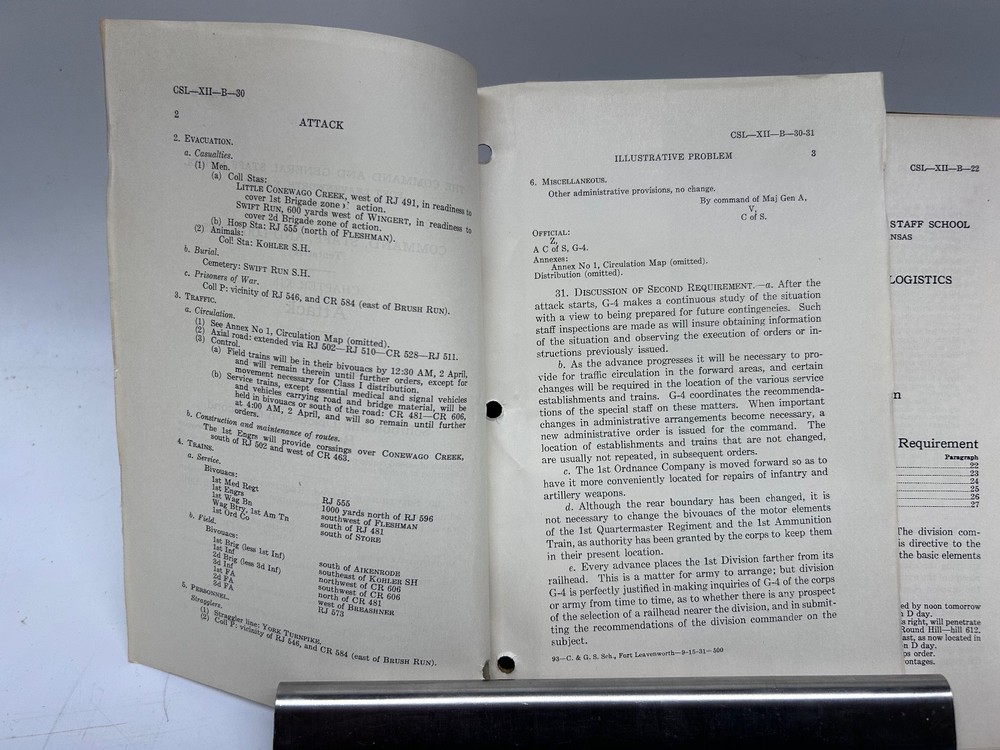 Attack, Command and General Staff School 1930, X 2