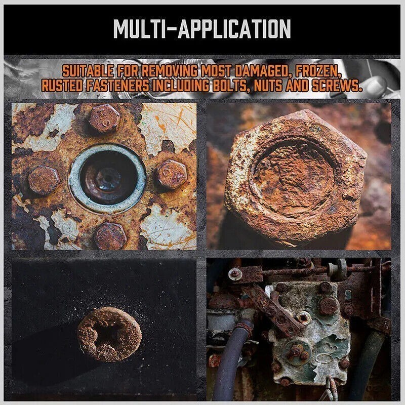 25 Pcs Multi-Spline Screw Extractor Set Hex Head Bit Socket Wrench Bolt Remover