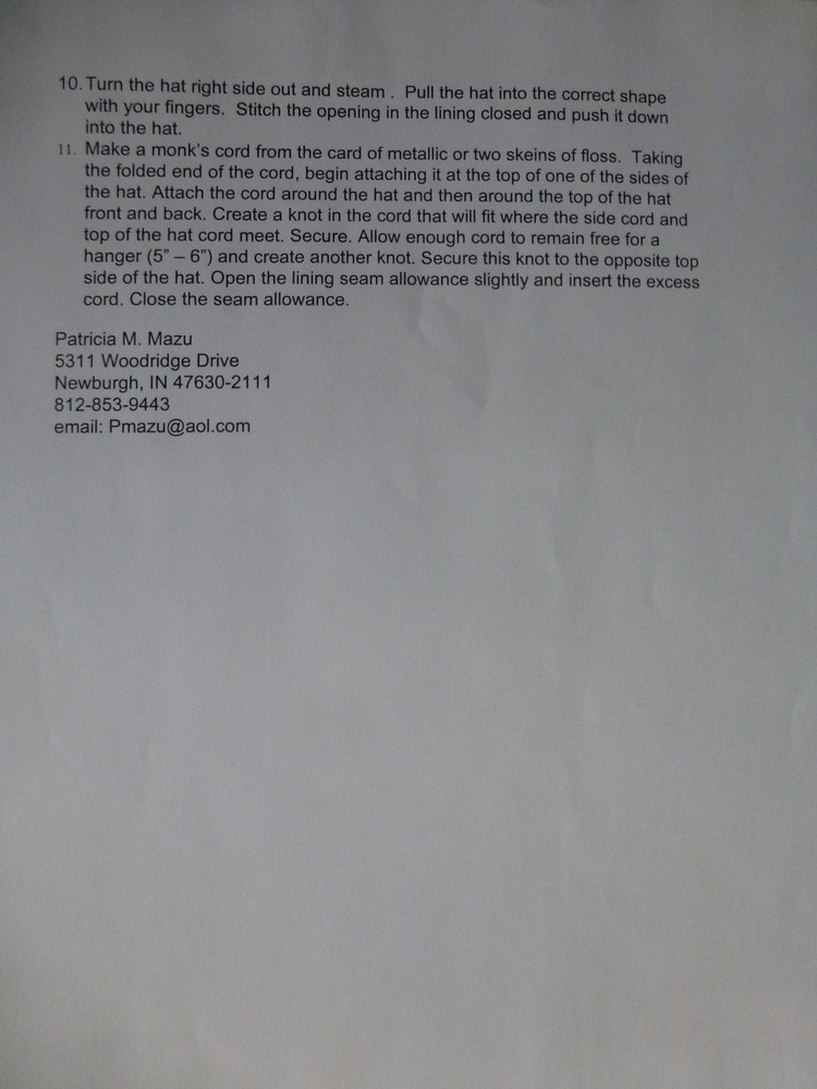 Pat Mazu - Tomorrow's Rainbows Needlepoint Pattern - Uncle Sam's Hat