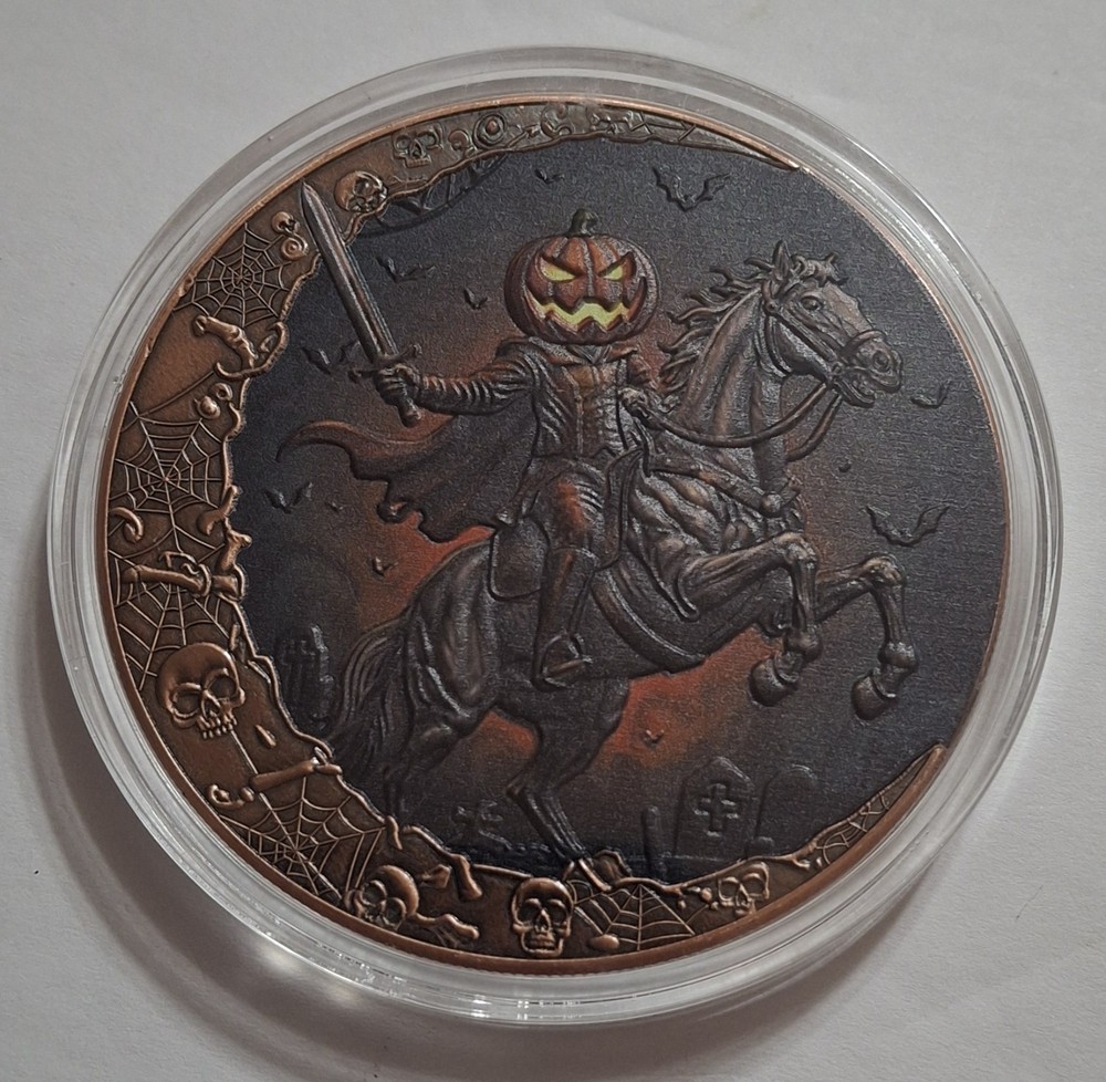 5oz Blood Moon Colorized Copper Round in Capsule