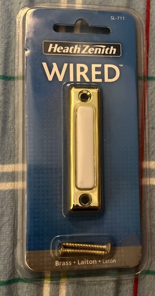 HEATHCO SL-711-90 PB Wired Push Button Front Doorbell Button chime Multi Usage