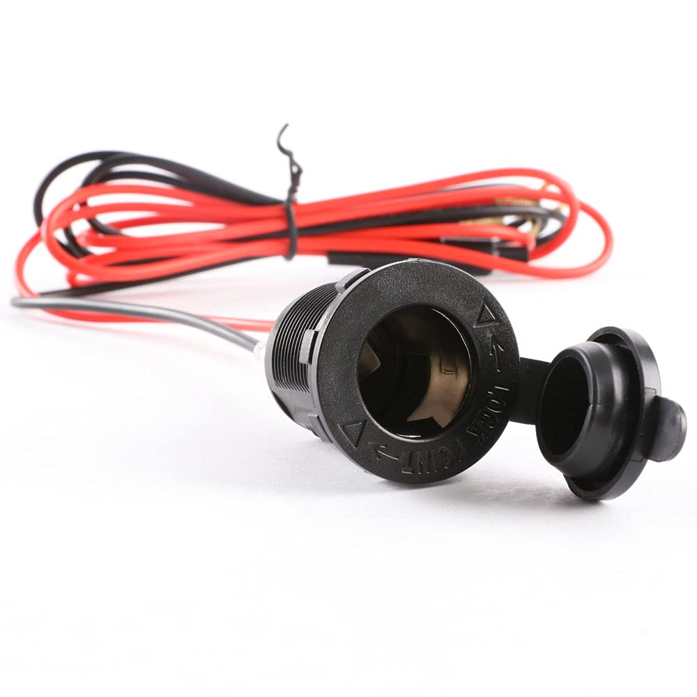Cigarette Lighter Socket, 3Pcs 12V Waterproof ATV RV Lighter Socket Power Outlet