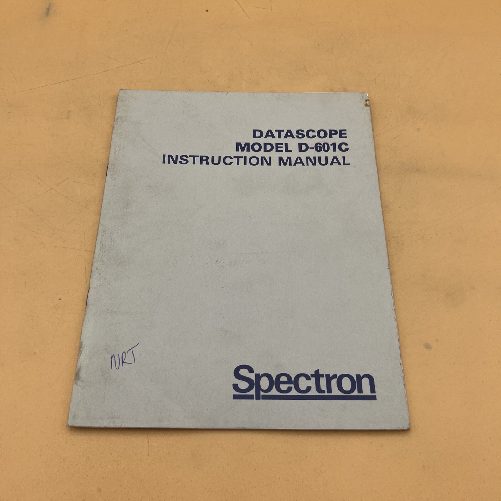 Spectron Datascope Model D-601C Maintenance Instruction Manual Guide, Original