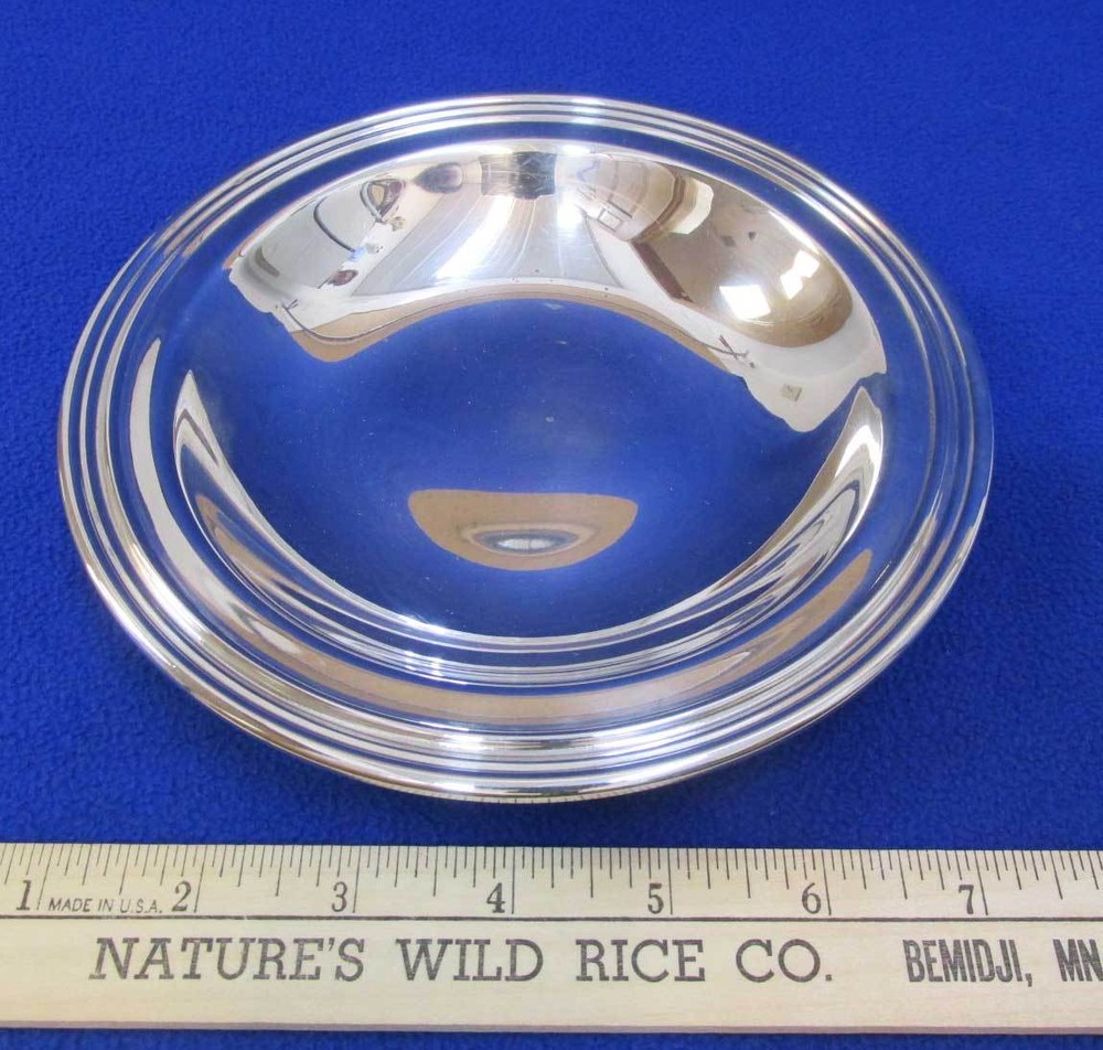 International Silver Co Silver Plated Dish Bowl Round Tray 6448 Snack Nut Mint