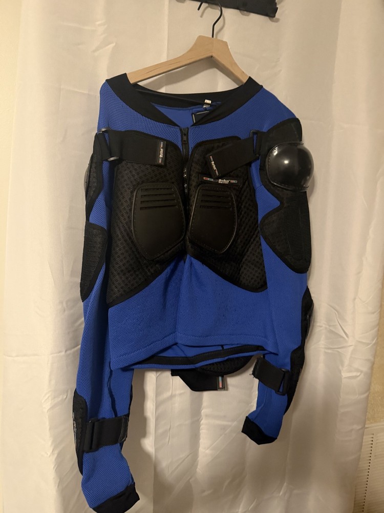 Bohn Body Protector Blue Black Armor XXL Motorcycle
