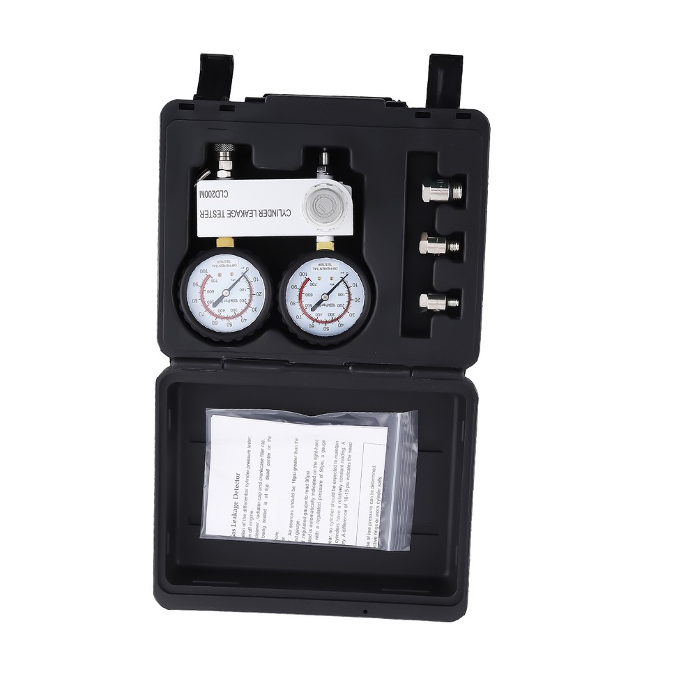 Cylinder Leak Down Tester Petrol Engine Compression Leakage Detector Tool Kit