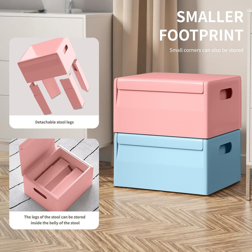 Modern Nightstand Multifunctional Plastic Bedside Table W/ Storage Space Side