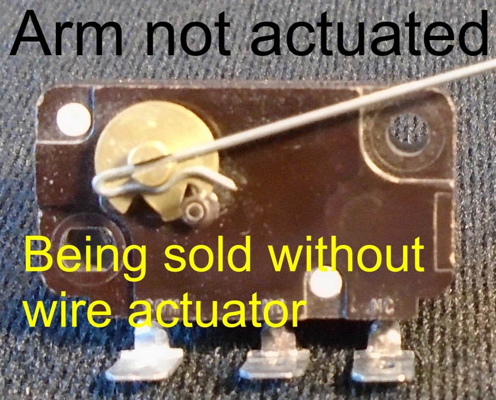 Cherry E51 Switch WITHOUT Actuator Arm, Clockwise to actuate, NEW, Sensitive