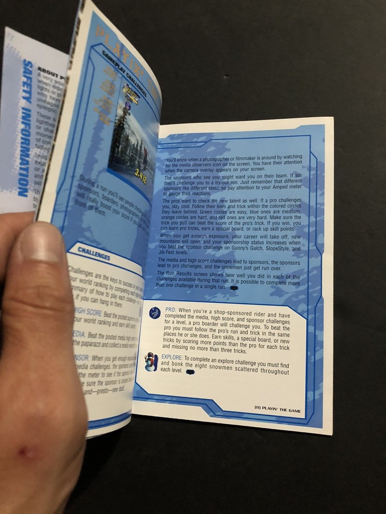 Amped Snowboarding xbox Manual Only