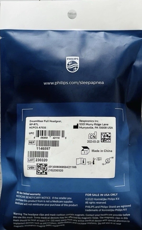 NEW SEALED Philips Dreamwear FULL Face Headgear Replacement #1146597 FREE SHIP!