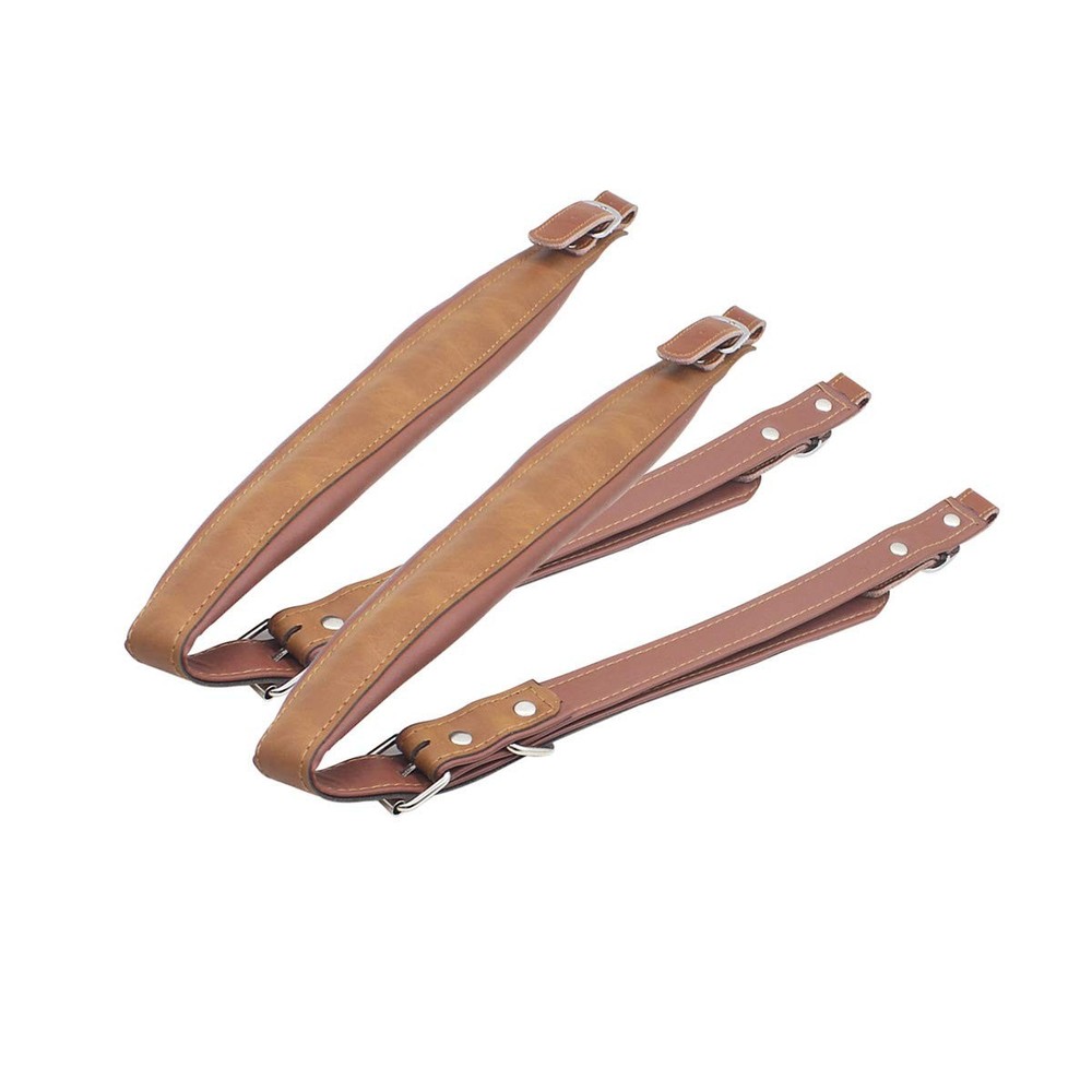 YUNNLEZT Accordion Straps,1Pair Soft PU Leather 32inch, Coffee