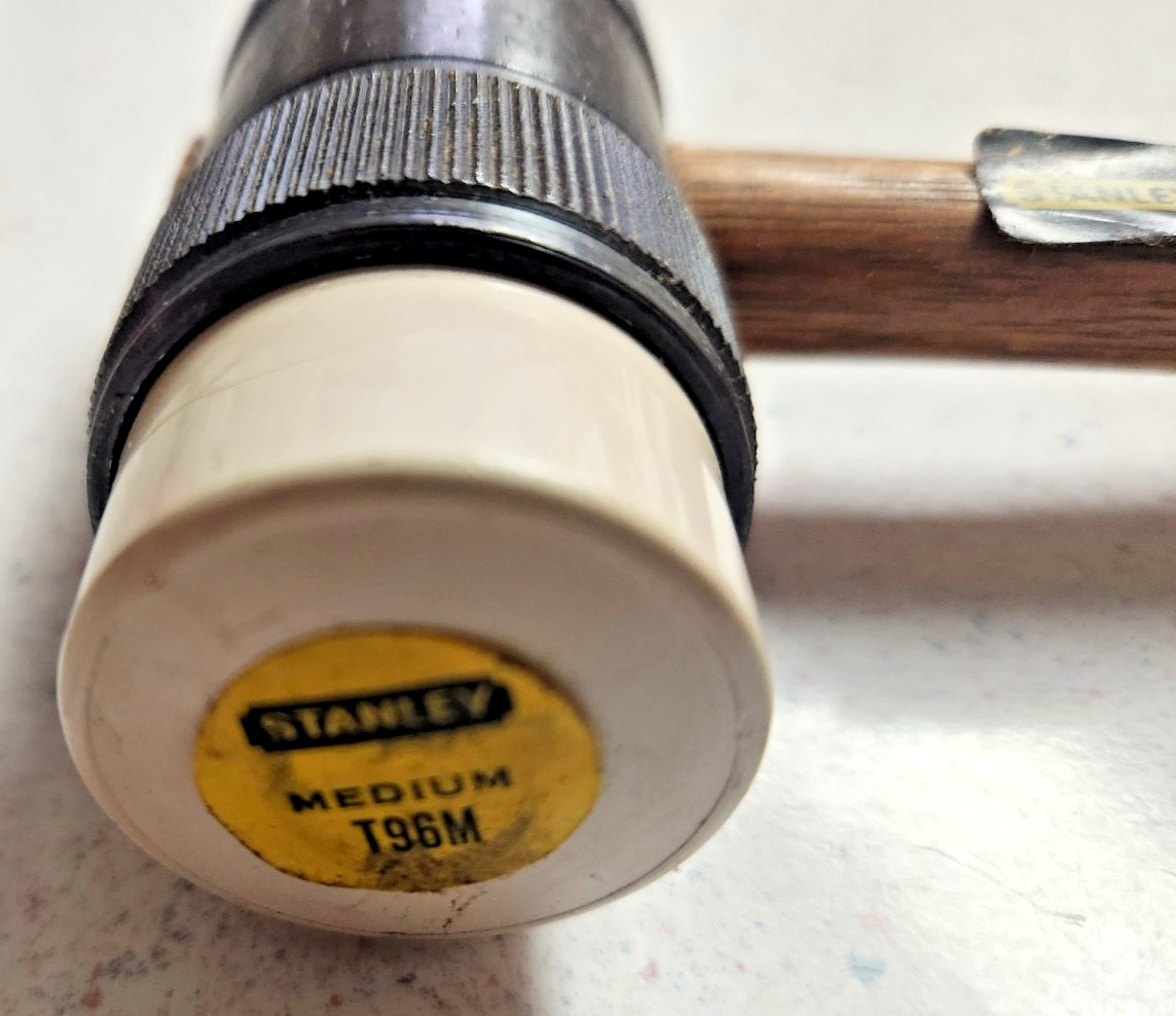 Vintage NOS Stanley Tools Medium Soft Face Hammer No. 695 Hickory Handle USA