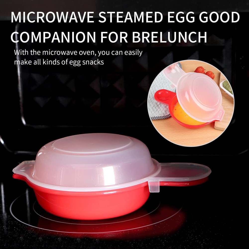2 sets Microwave Egg Cooker1 Minute Fast Egg Hamburg Omelet Maker Kitchen Coo...