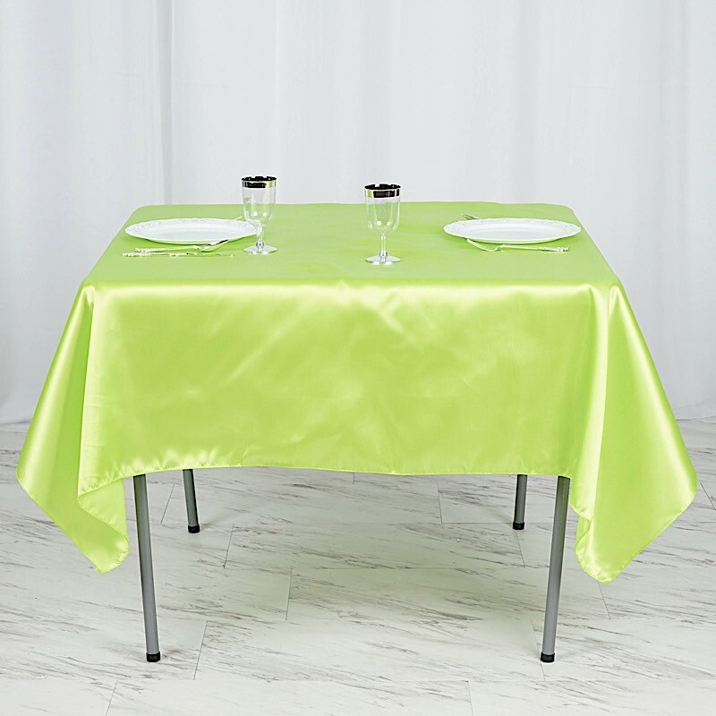 10 Pack 60" Square SATIN Overlays Wedding Party Decorations - Free Shipping SALE