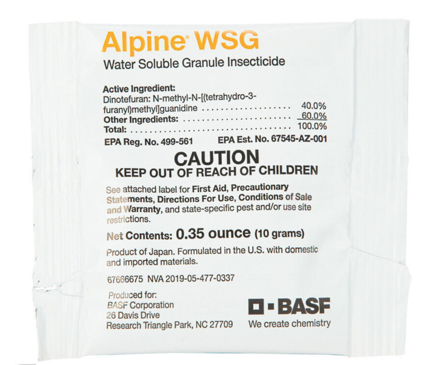5 Packets Alpine WSG Water Soluble Granule Insecticide Kill Ant roach etc