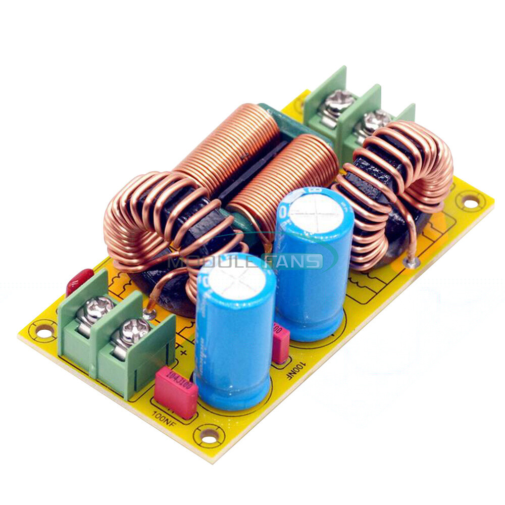 2A/4A/10A/20A DC 50V Power Filter EMI Module Audio High Frequency Filter Board-