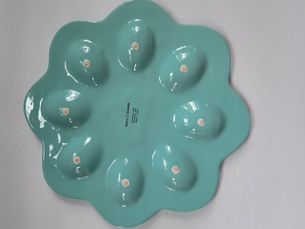 Grace's Teaware 11 Inch Blue Egg Platter