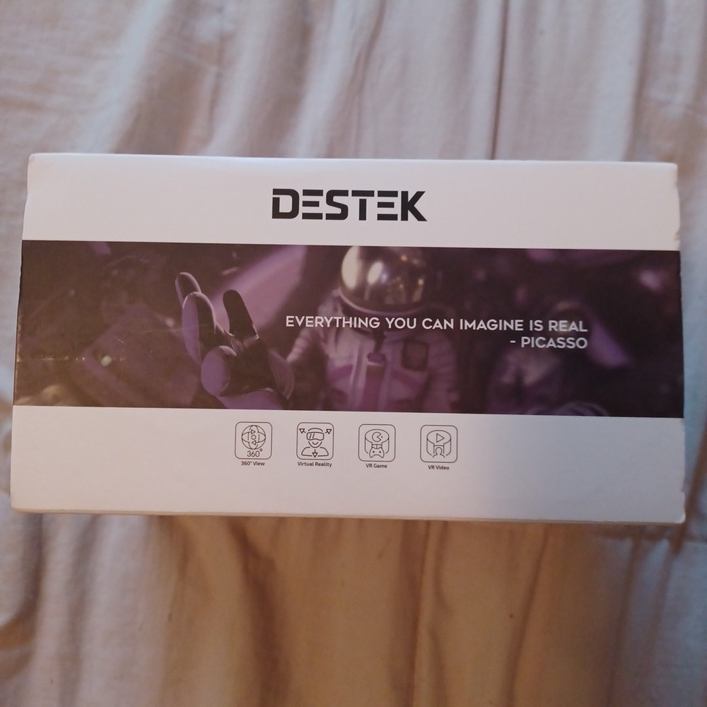 DESTEK V5-4 VR Headset White /iPhone /Samsung/Android with Controller/Black