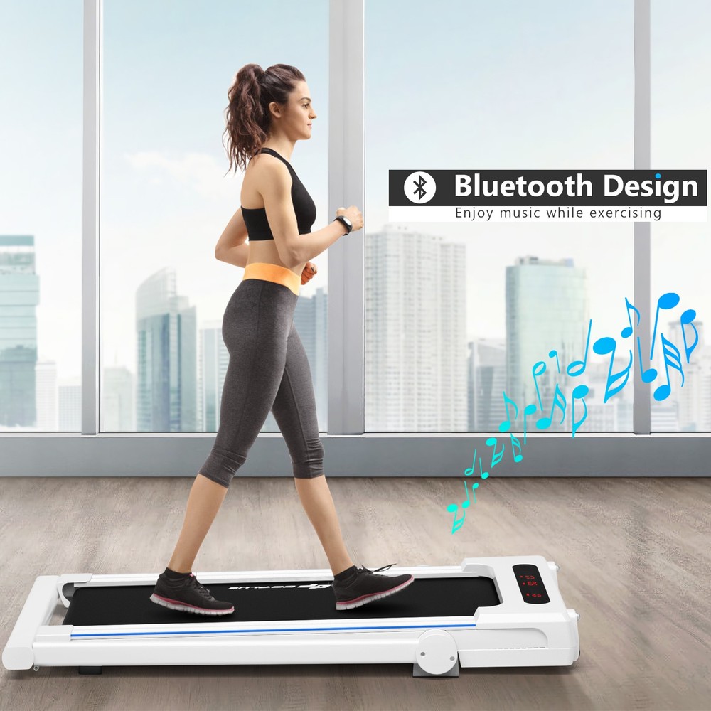 3-in-1 Foldable Treadmill with Removable Desk Workstation 12 Preset Programs