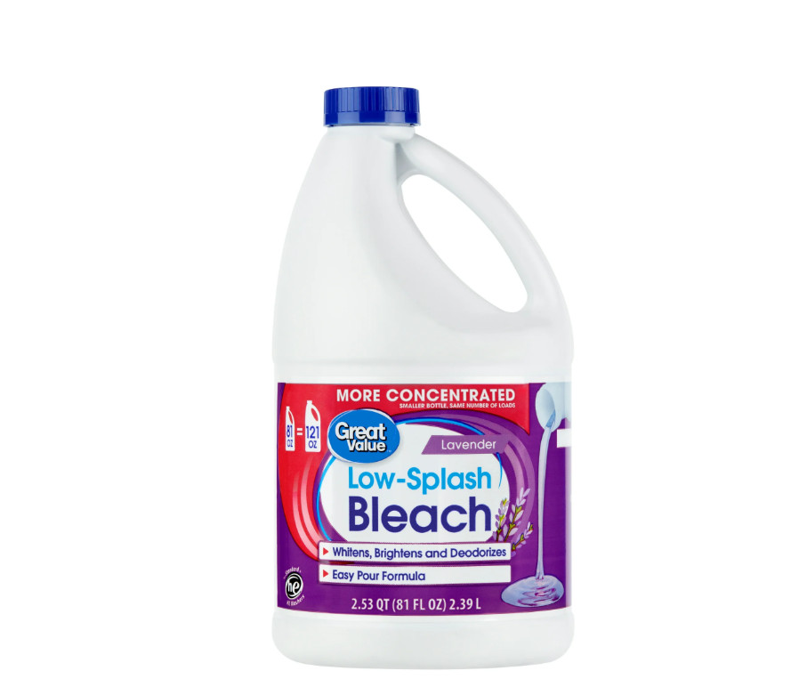(3 pack) Great Value Low Splash Bleach, Lavender Scent, 81 fl oz