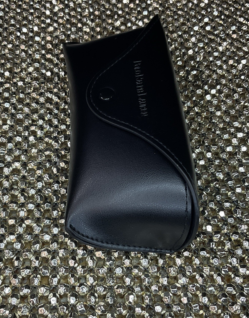 Ralph Lauren Semi-Hard Shell Eye-Sunglasses Case w/Cleaning Cloth/ Black