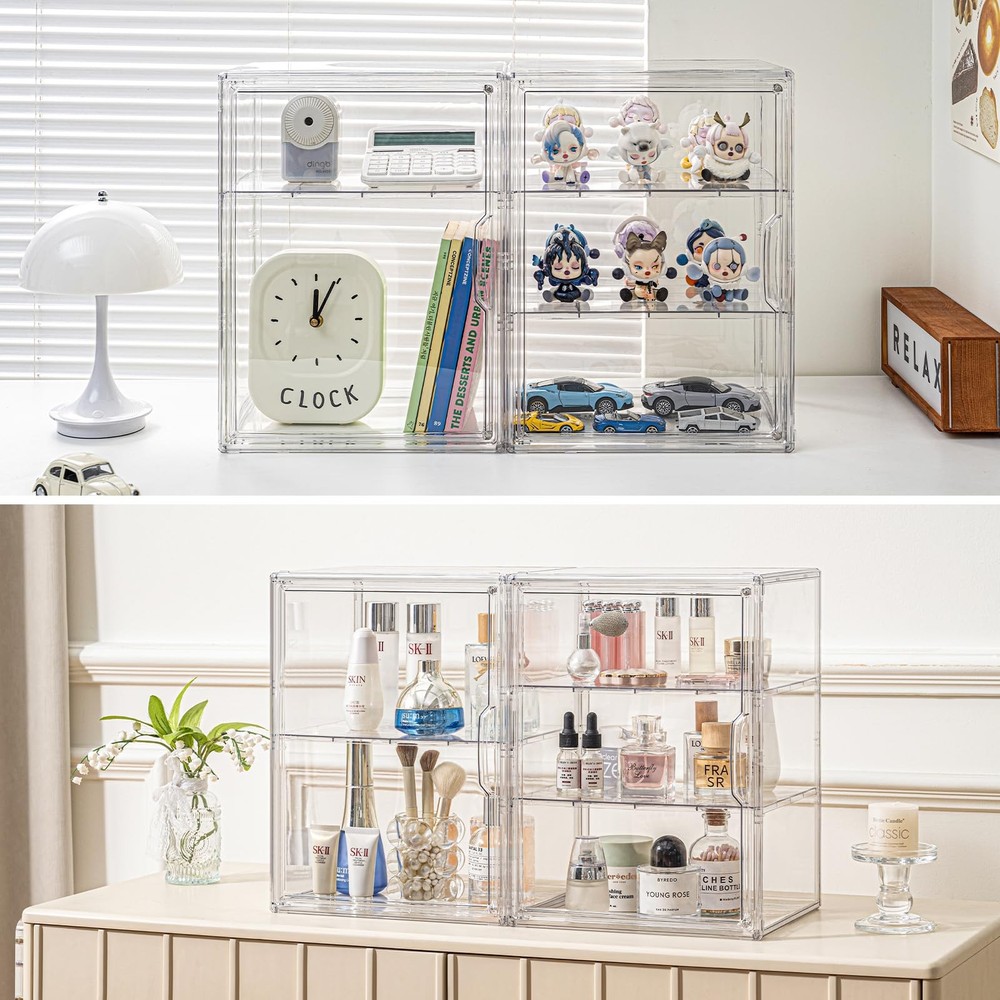 Large Clear Acrylic Display Case Compatible with Labubu POP MART Storage Bin ...