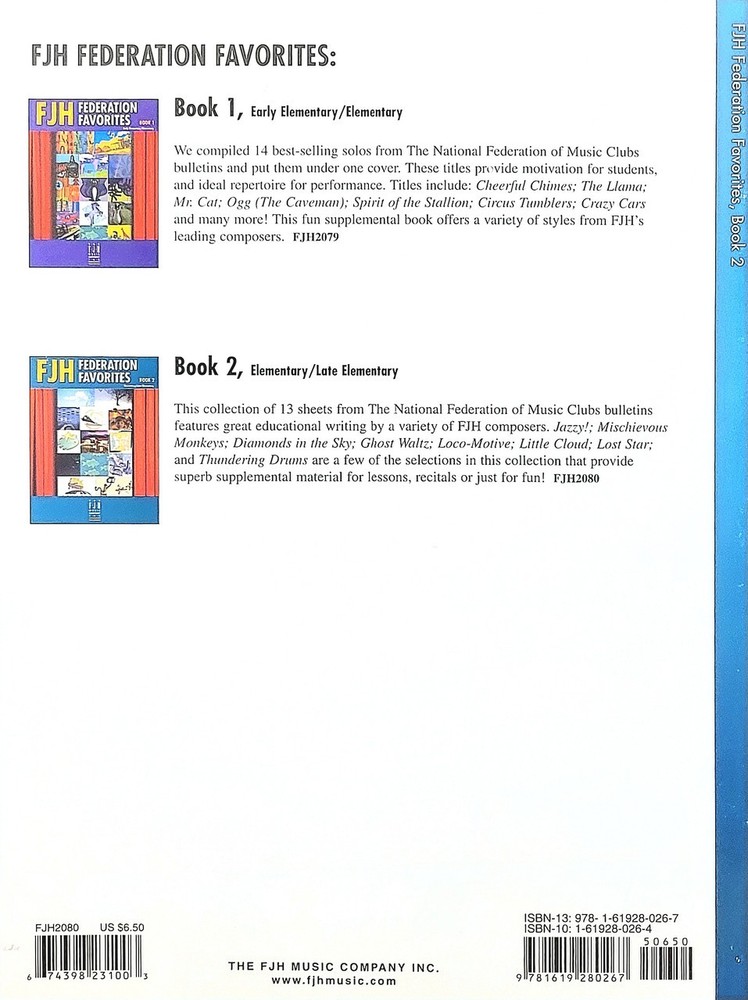 Federation Favorites - Book 2 - Elementary/Late Elementary