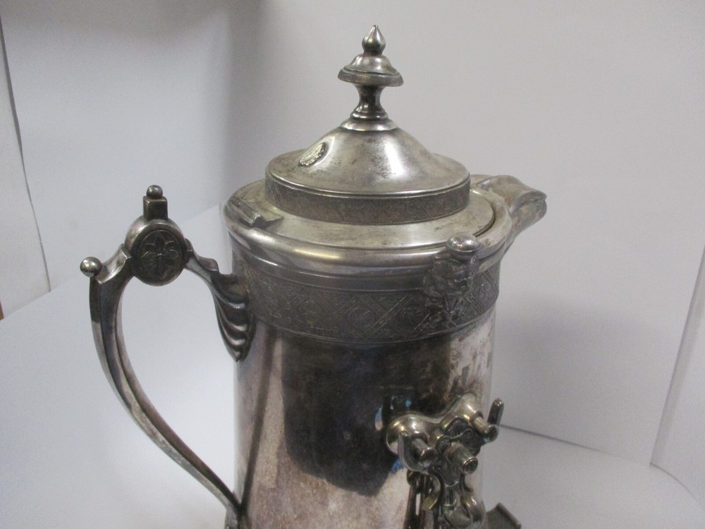 REED & BARTON SILVER PLATE TILTING TIPPING PITCHER Dated May 13, 1878