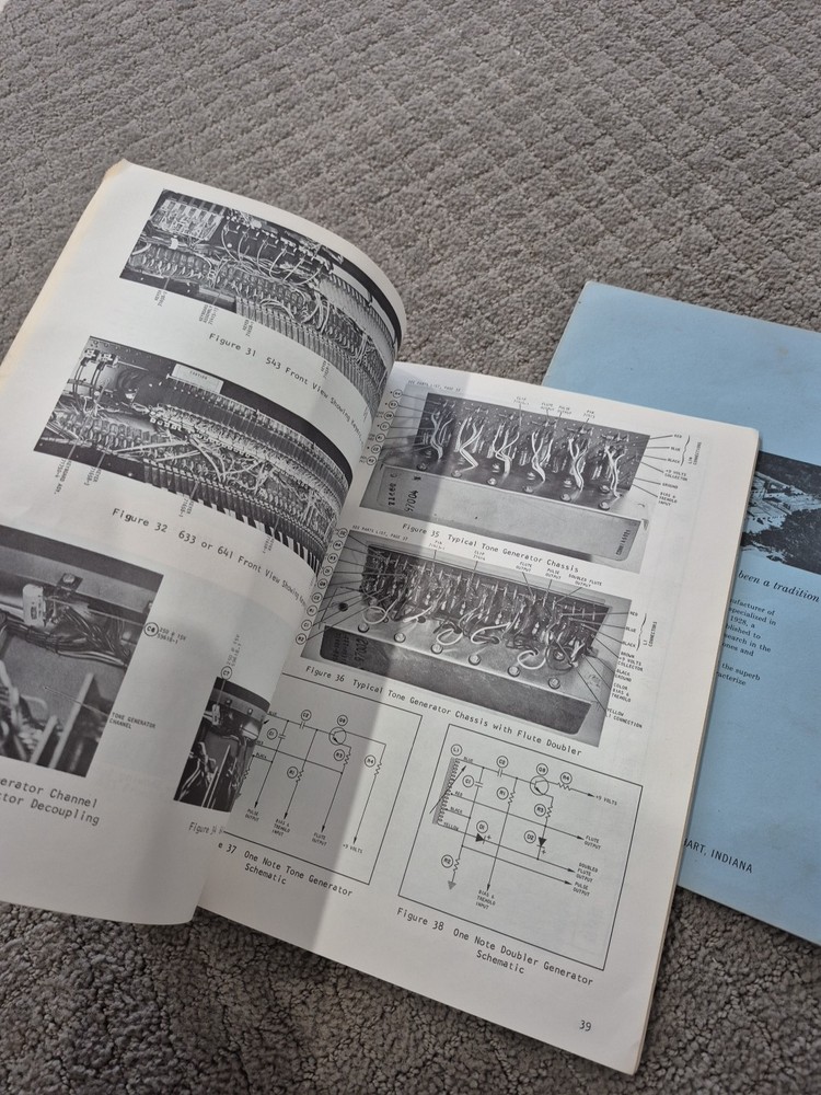 Conn Organ Service Manual + Models 543. 551. 641, 633 Type 1 Ma