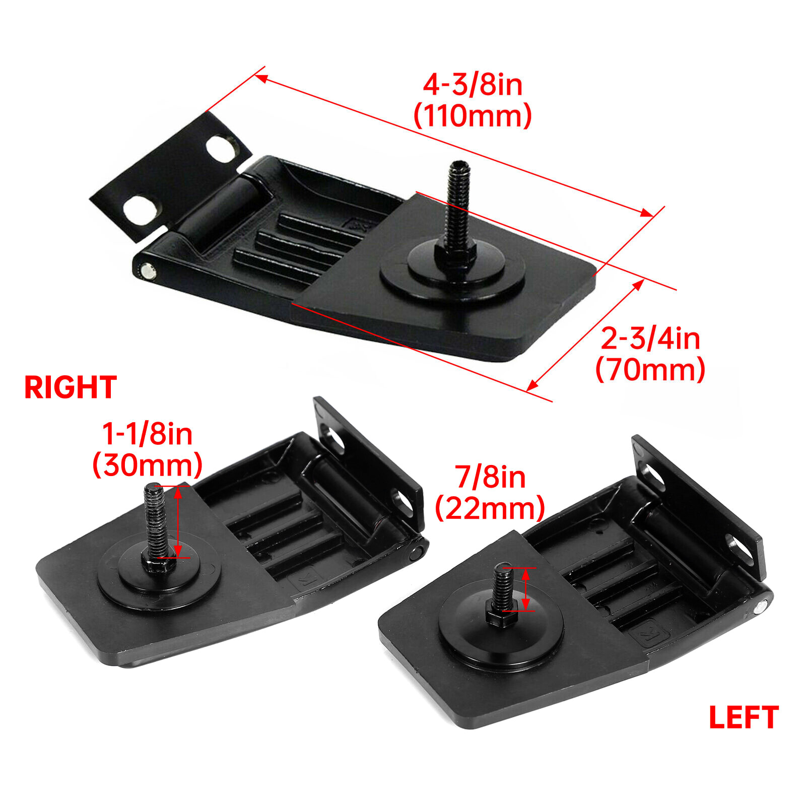 Hardtop Liftgate Glass Hinges Stainless for Jeep Wrangler YJ TJ 87-06 50516