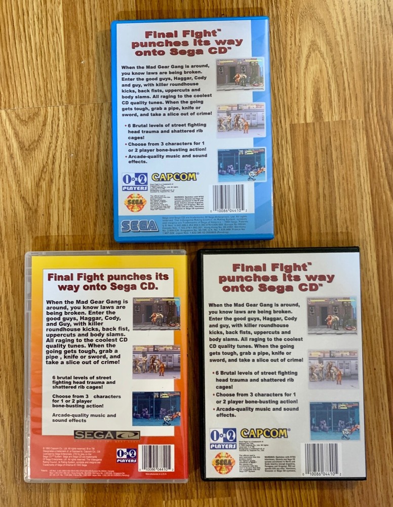 Replacement Case Only - Final Fight CD - Sega CD - 3 Options