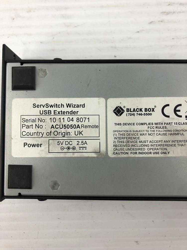 Black Box ACU5050A ServSwitch Wizard USB Extender Remote