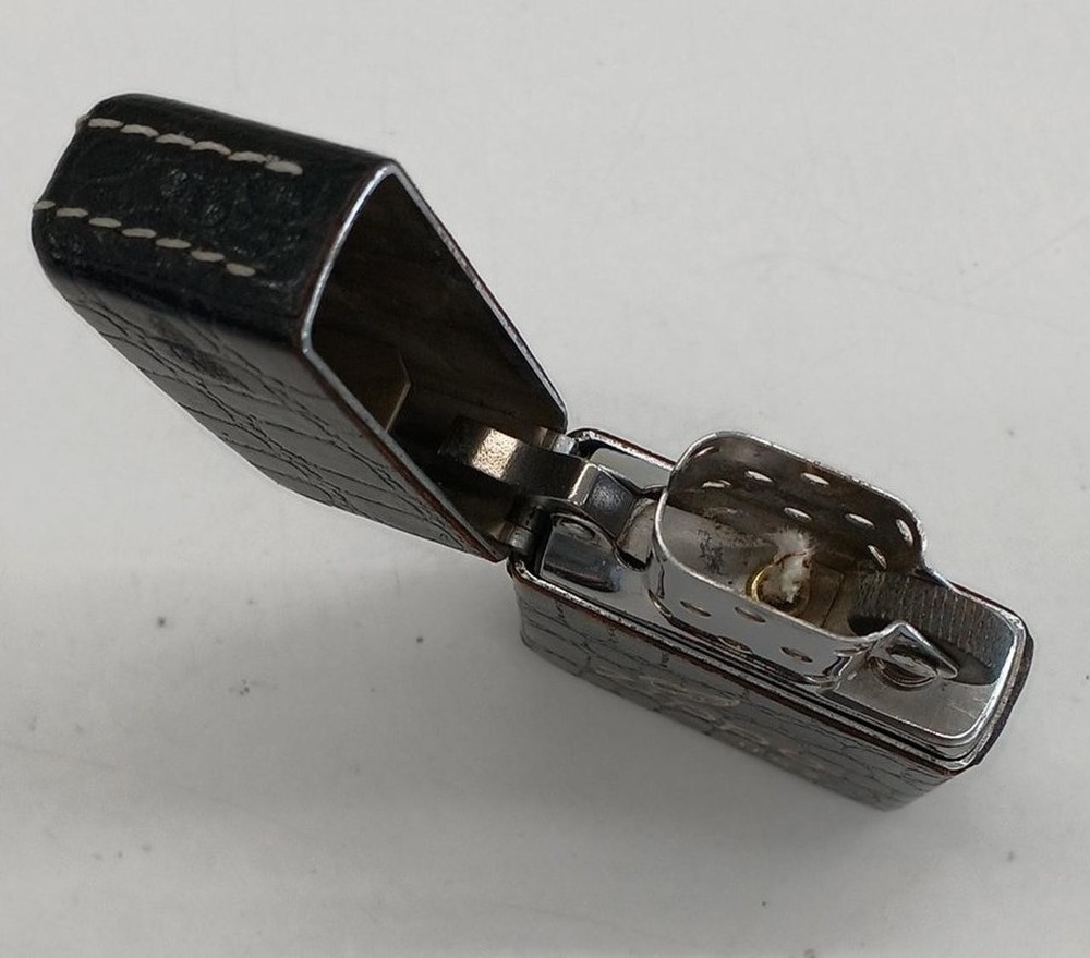 Zippo Black Leather Wrap Lighter New