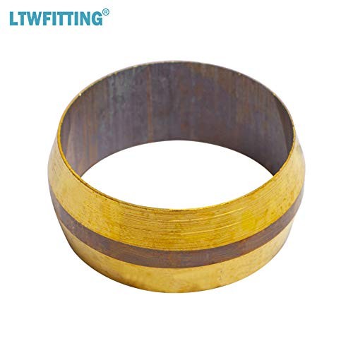 7/8-Inch Brass Compression Sleeves Ferrels,Brass Compression 7/8" 50
