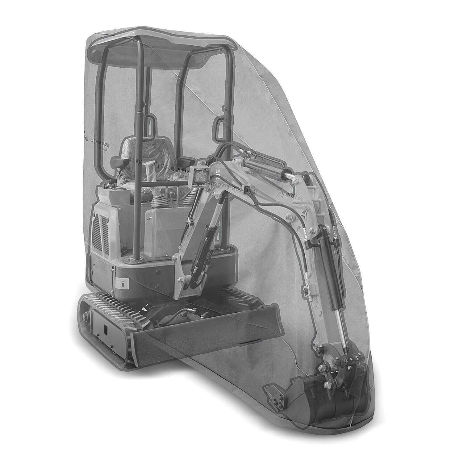 Full Cover For Mini Excavators Outdoor Waterproof UV Snow Dust Rain Resistant
