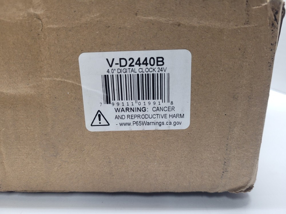 Valcom 24V DC Clock Industrial Digital Synchronized V-D2425 4"