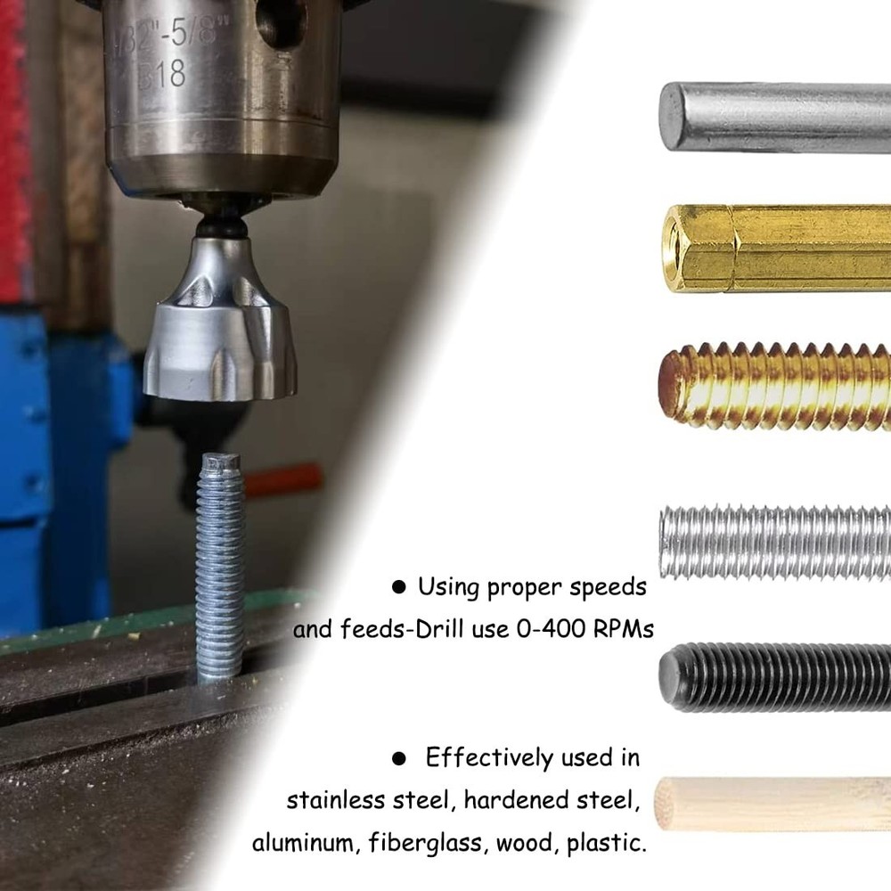 Deburring External Chamfer Tool Bolt Thread Repair Screw Burr...