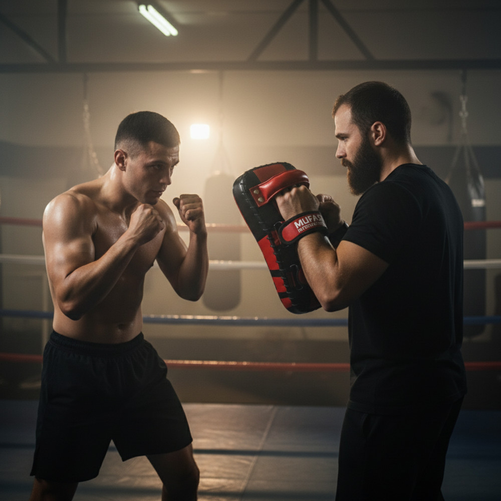 Thai Pad Durable Artificial Leather Kickboxing & MMA Training - Customizable