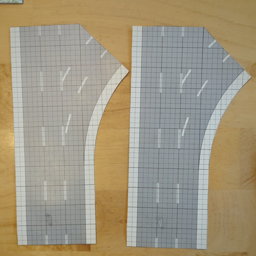 SJG Car Wars Deluxe Road Sections, Set 2 - Intersections. Partially cut.