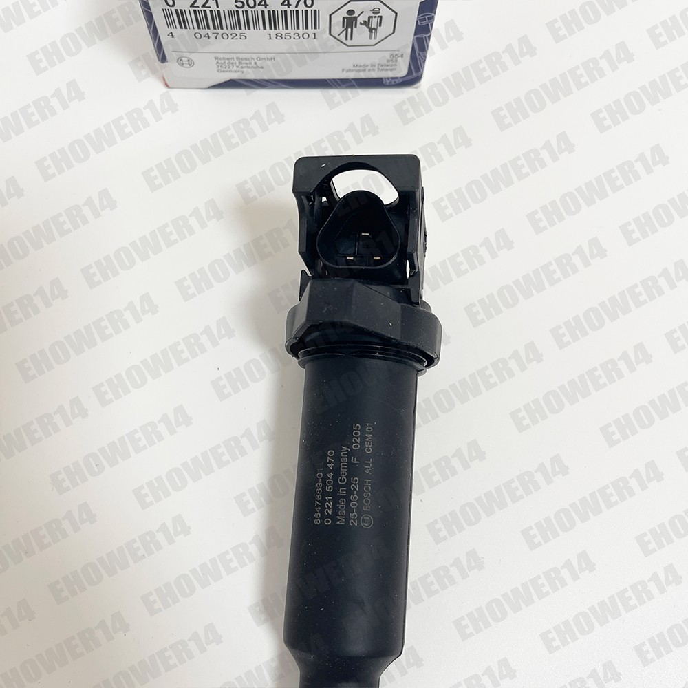 GENUINE Bosch 6x Ignition Coils 0221504470 + 6x Spark Plug 12122158253 For BMW