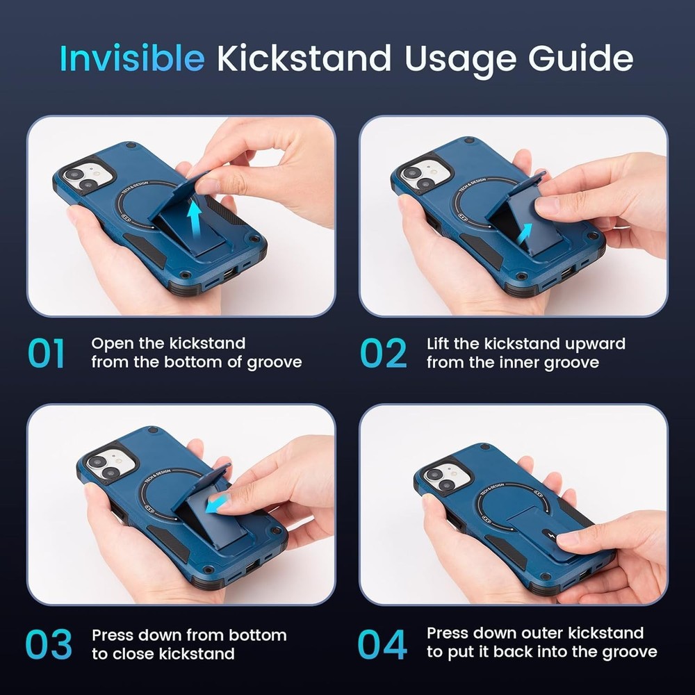 For iPhone 12 /12 Pro Case with Shockproof Protection & Screen Protector MagSafe