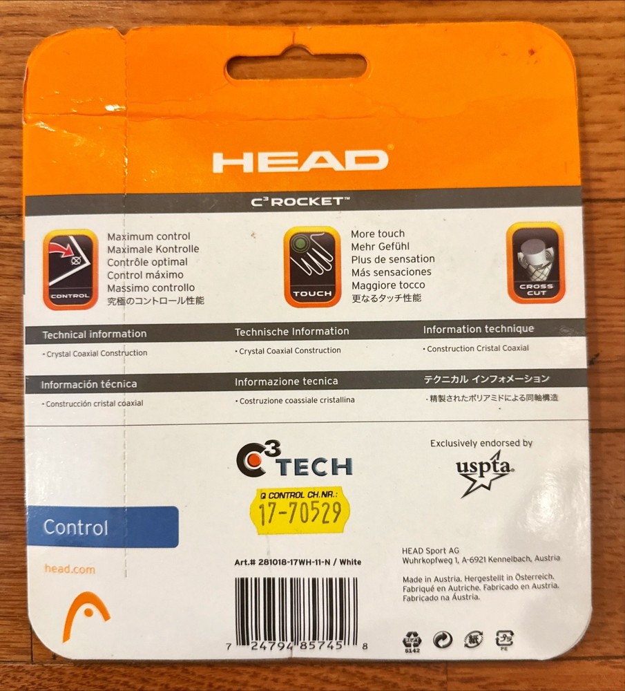 Head C3 Rocket Tennis String - 17 Guage