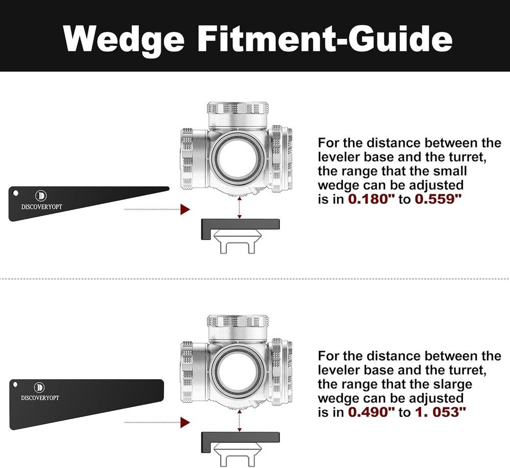 Scope Level Combo for Rifle Scope Mounting, Scope Leveling Kit, Scope Level Wedg