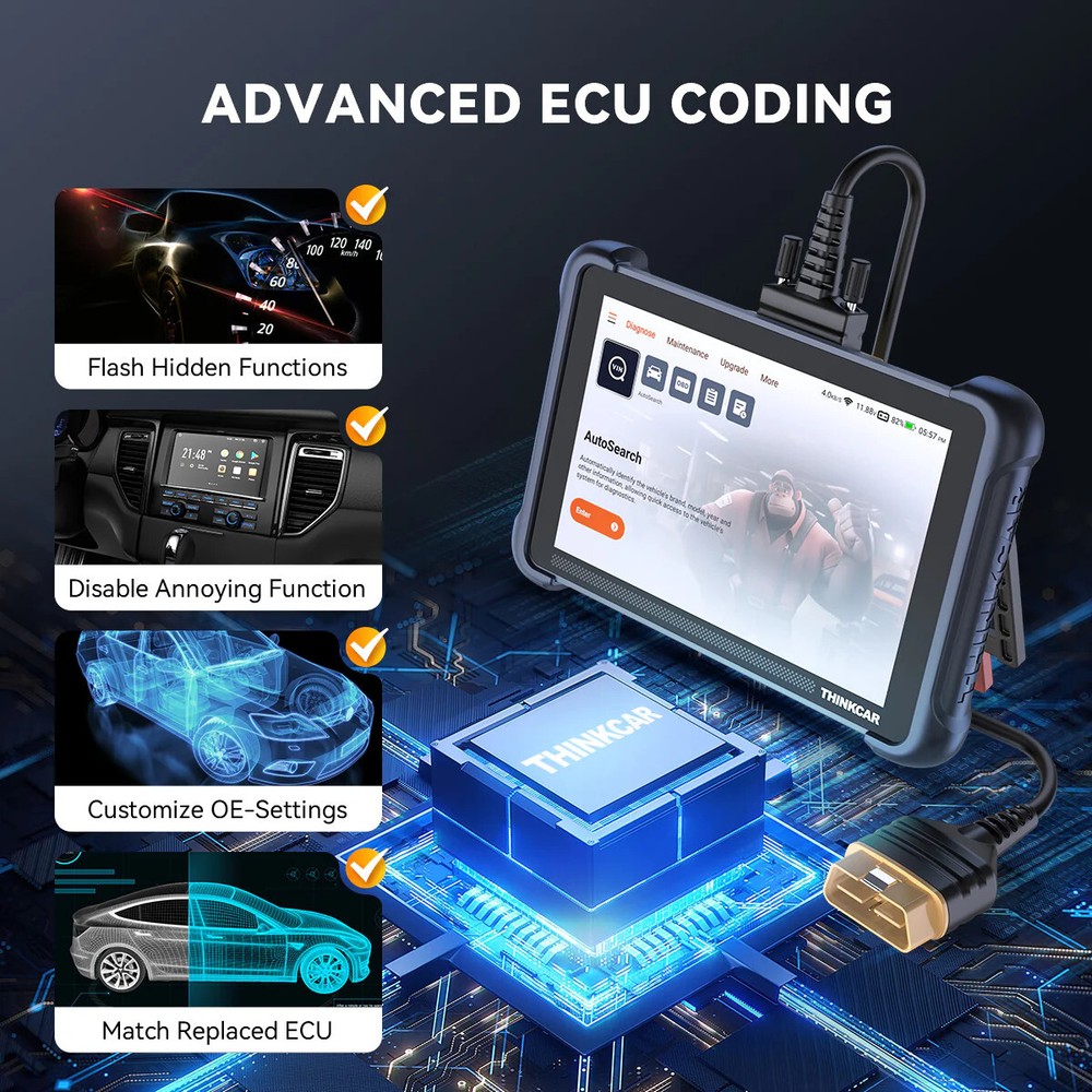 THINKSCAN 689 Auto Full System Diagnositc Scan Tool 34+ Service E/CU Coding DOIP