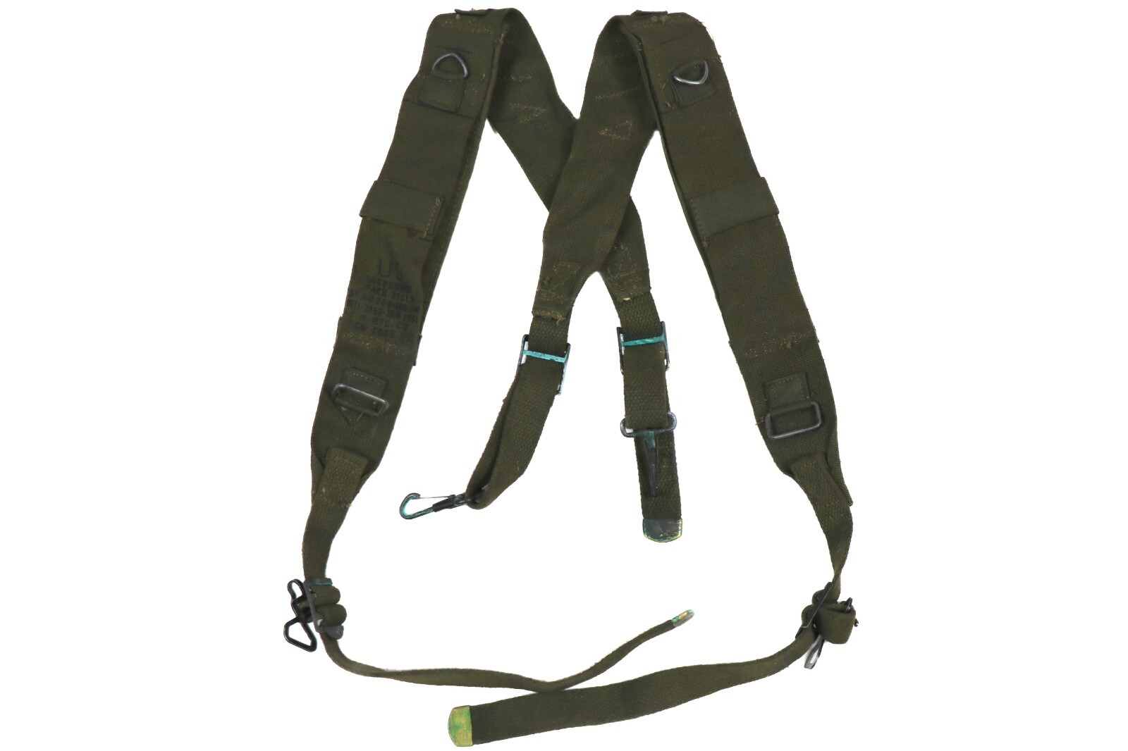 US Army WWII / Korean War M1945 Field Pack Suspenders OD Green M-45 M1944 WW2